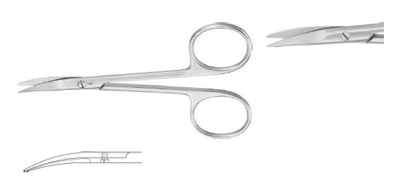 ОЧНІ НОЖИЦІ ВИГНУТІ Г/Г 110MM